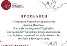 Εκδηλώσεις εορτασμού των Αγίων Θεοφανείων στο Δήμο Κερατσινίου Δραπετσώνας